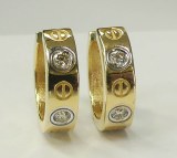 14kt yellow gold hinged hoop diamond earrings model 048-ER0003-301