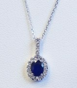 Sapphire and diamond pendant 14ktw 0.60cttw model 068-PW50553-50134