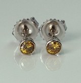 Yellow Diamond Stud Earrings 0.25cttw VS2