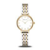 Bering Watch 28mm round gold tone model 11028-714