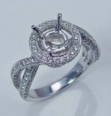 Diamond engagement Ring 18ktw gold 1.00cttw model 113-7573