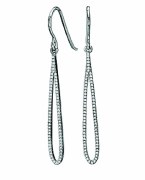 Tesaro Diamond Teardrop Hoops 14kt White Gold model 121417-W