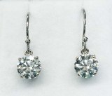 Lab diamond drop earrings 14kt white gold 2.07cttw D VVS1 model 144-1829-207