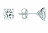 Lab diamond stud earrings 14ktw gold 6.07 carat total weight E VVS2 model 144-29762W-600