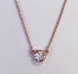 Diamond pendant 14kt rose gold with 0.25 carat diamond J SI@ model 144-61134-025R