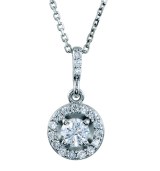 Diamond Pendant 14kt white gold 0.53 carat total weight model 144-85304-4.5mm