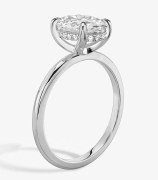 Diamond engagement ring 18ktw gold 2.05 carat lab diamond oval cut , 0.06 cttw side diamonds model 184-4091OV-W-205