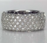 Diamond pave band 18kt gold 1.00 cttw model 226-5066S