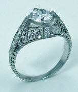 Diamond engagement ring platinum .35cttw F VS