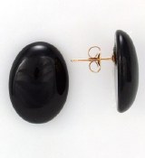 Onyx earrings 14kt yellow gold 18mm