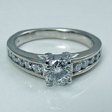 Diamond engagement 18ktw gold 1.07cttw F SI1-VS2