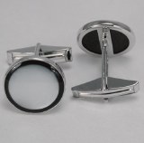 Silver Cuff Links Onyx SCL-781