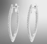 Diamond hoop earrings 0.50cttw F-G VS 14kt white gold model 502-EG776-0.5W4W