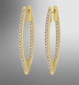 Diamond hoop earrings 1.00 carat total weight F-G model 502-EG776-1W4Y