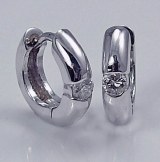 Diamond hoop earrings 14ktw .25cttw