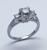 Diamond engagement ring platinum 1.17cttw model 505-12011QD