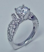 Caro 74 Engagement Rring 14kt white gold .82cttw CR117W