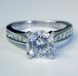 Caro 74 Engagement ring 14ktw and platinum  0.49cttw CR186W