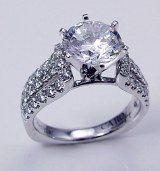 Caro 74 Engagement ring 14ktw and platinum  0.78cttw CR191W