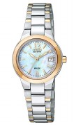 Citizen Eco Drive Women's EW1676-52D Silhouette Pearl Dial Watch