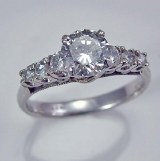 Diamond engagement ring Platinum 0.48cttw   JC243EP