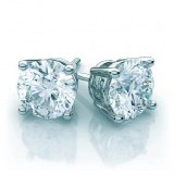 Lab diamond earrings 1.64cttw G-H color VS clarity 14kt whtie gold model LE0132W14150-BC