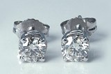 Lab grown diamond earrings 1.50 cttw 14kt white gold model LGE54150-W