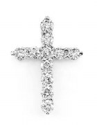 Lab diamond cross 14ktw 1.00 cttw F color VS1 clarity model LPN48OFW100