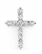 Lab diamond cross 14ktw 2.00 cttw F color VS1 clarity model LPN48OFW200