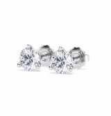 Lab diamond earrings 14ktw 3 prong martini design mounting F VS model LSE04ROFW200
