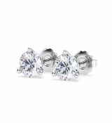 Lab diamond earrings 14ktw 3 prong martini design mounting F VS model LSE04ROFW300