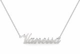 14kt white gold nameplate "Vanessa Script" model NA-001W-14KTW