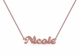 14kt rose gold nameplate "Nicole Script" model NA-002P-14KTP