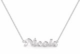 Silver nameplate "Nicole Script" model NA-002S-SILVER