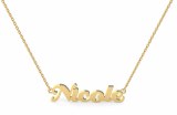 10kty gold nameplate "Nicole Script" model NA00Y-10KTY