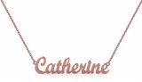 14kt rose gold nameplate "Catherine Script" model NA-004P-14KTP