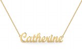 14kty gold nameplate "Catherine Script" model NA-004Y-14KTY