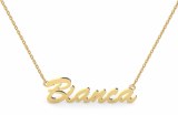 10kt yellow gold nameplate "Bianca Script" model NA-006Y-10KTY