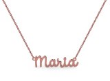 14kt rose gold nameplate "Maria Script" model NA-013P-14KTP