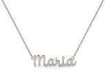 10kt white gold nameplate "Maria Script" model NA-013W-10KTW