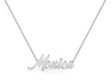 10kt white gold nameplate "Monica Script" model NA-014W-10KTW