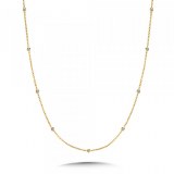 Diamond link necklace 14kt yellow gold .25cttw 18" model 030-NDL025-Y18