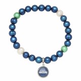 Seattle Seahawk Jewelry officially licensed NFL pearl bracelet NFB7937SE75