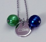 Seattle Seahawk Jewelry officially licensed NFL pendant NFP8460SE175