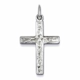 Cross Pendant Sterling Silver 28 x 18mm