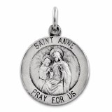 St Anne Pendant sterling silver 18mm round