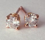 Diamond Stud Earrings Rose Gold 1/2cttw G, VS2 model RDER048-VSG