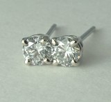 Diamond Stud Earrings 0.50cttw  F, VS model RDER048W-FVS