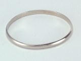 18kt white gold solid slip on bangle bracelet