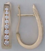 Diamond hoop earrings .75cttw 14kty F G VS